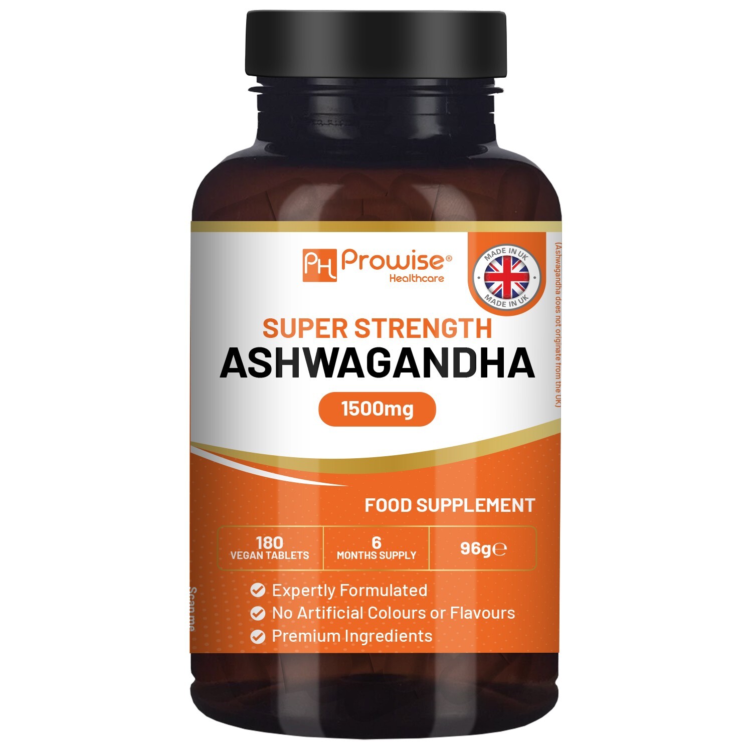 Prowise Ashwagandha 1500mg 180 Vegan Tablets | 6-Month Supply (1/Day) - Image 3