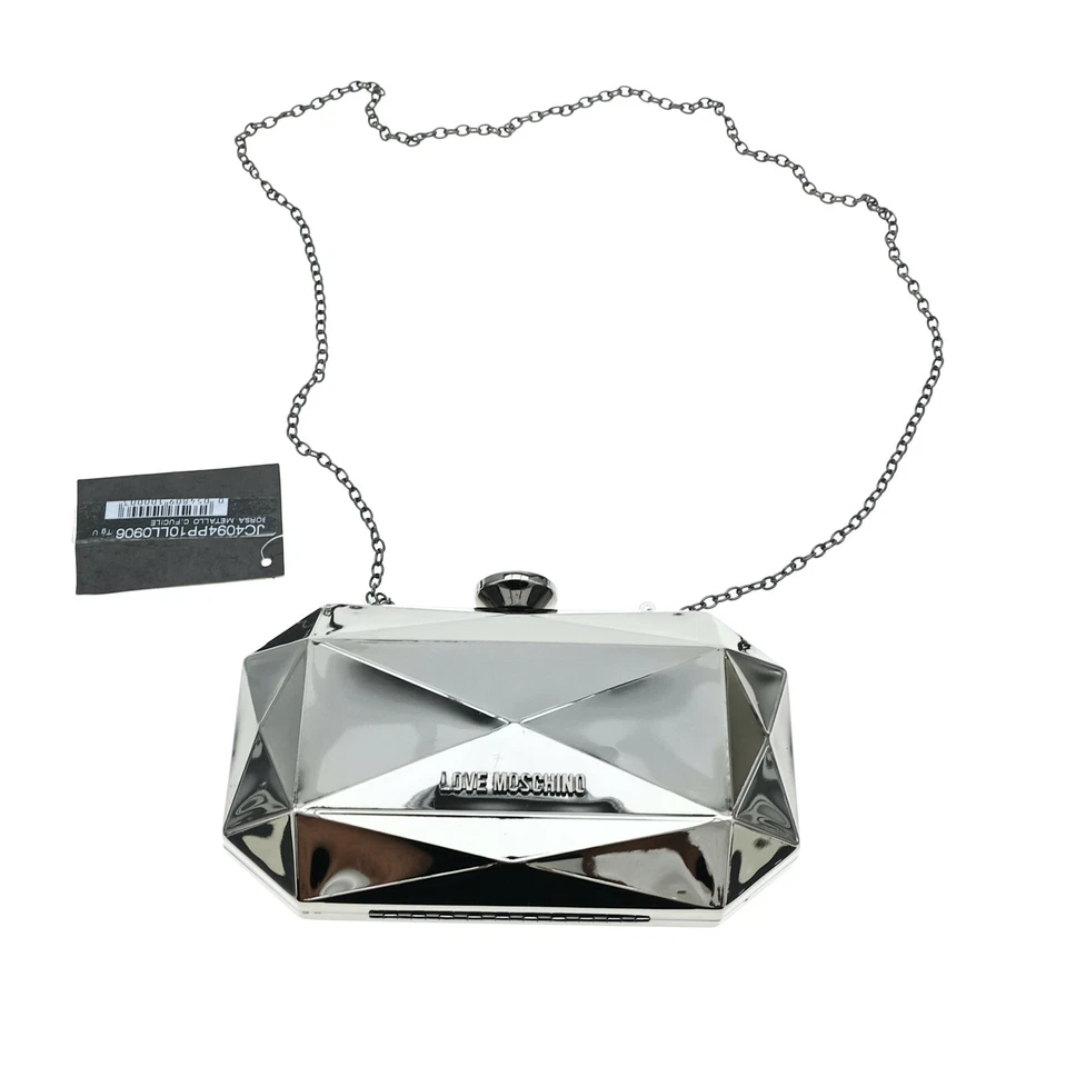 Cartera clutch joyera LOVE MOSHINO en metal pistola L25402 Foto 3 de 4
