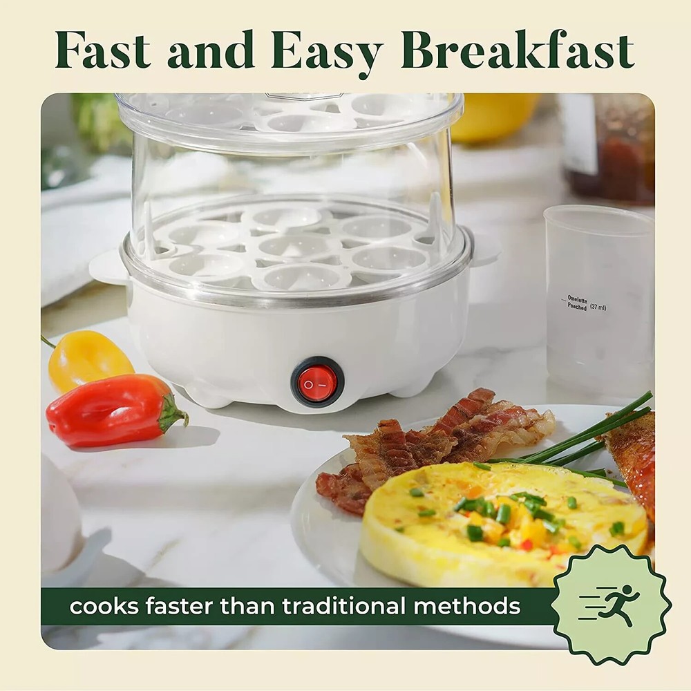14-Cup Egg Cooker for Soft or Hard Boiled Eggs – Fast & Easy Poacher