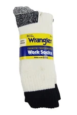 Mens Wrangler Wolverine IMPERFECT 2 Pack Cotton Work Boot Socks Sz Large 10-13