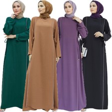 Dubai Abaya Modest Kaftan Muslim Women Long Dress Ramadan Islamic Vintage Caftan