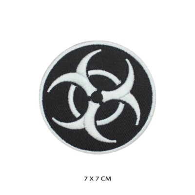 Gefahr Biologische Gefahr Aufnäher bestickt Aufnäher Bügelbild/Aufnähen Patch für Kleidung