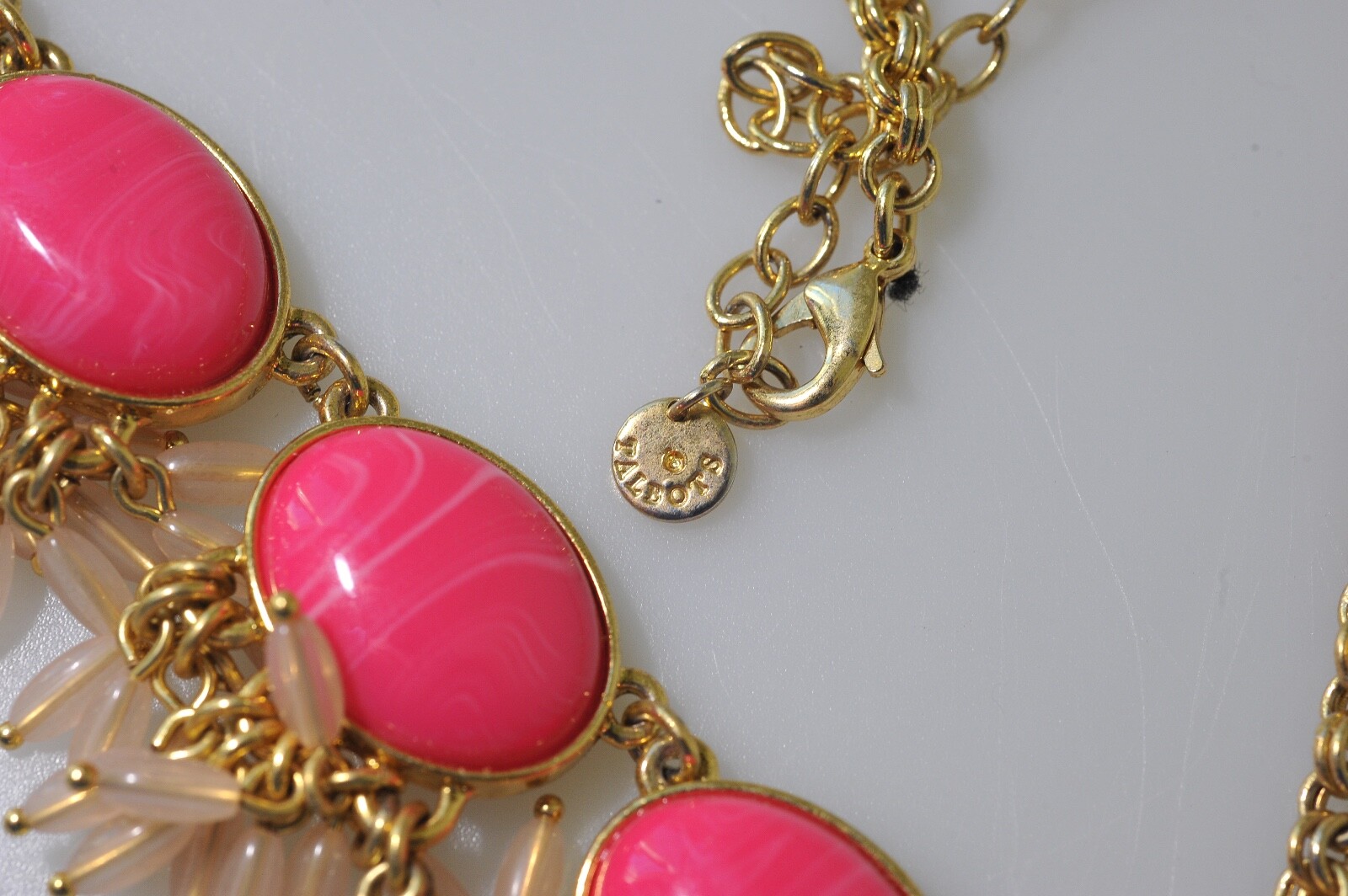 Talbots signed spring statement Pink chunky Dangl… - image 6