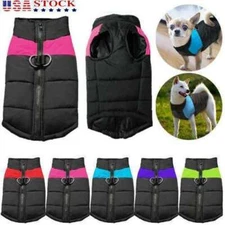 Pet Dog Vest Jacket Warm Waterproof Clothes Winter Padded Coat  Small/Large US