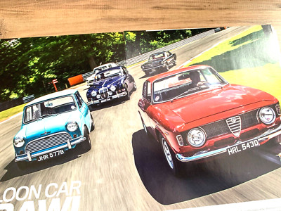 ALFA GTA v MINI v MK2 JAG  v LOTUS FRAMEABLE ORIGINAL CAR PRESS ROAD TEST REVIEW
