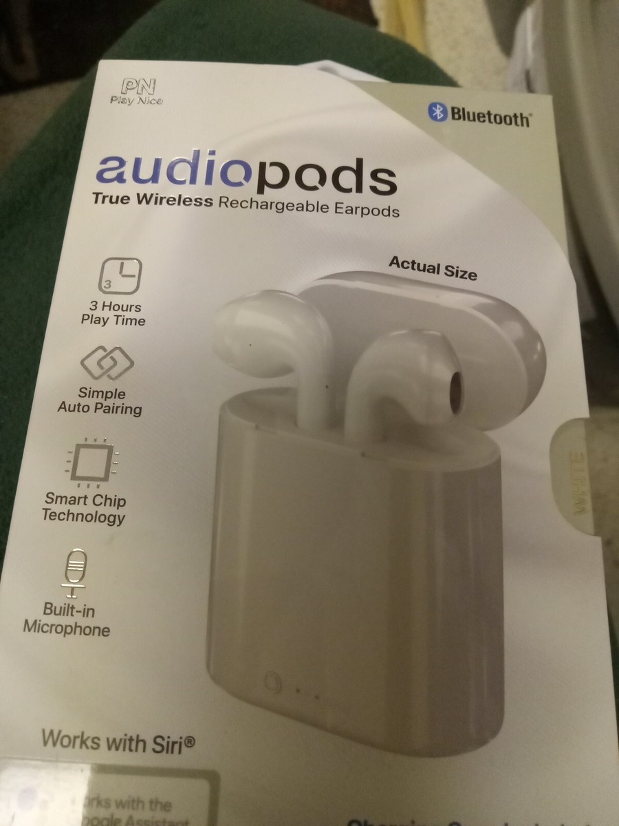 Play Nice Audio Pods True Wireless Rechargeable White | eBay Play Nice Audio Pods True Wireless Rechargeable White | eBay