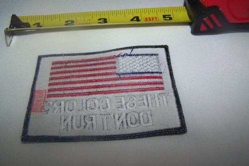 HARLEY RIDER THESE COLORS DON'T RUN FLAG HOG VEST JACKET PATCH - Picture 2 of 2
