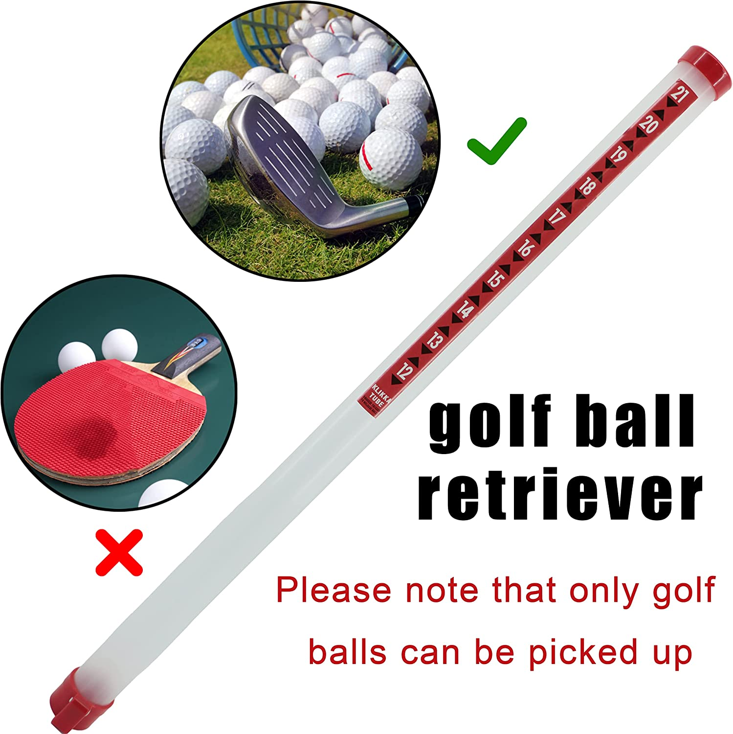 Golfball Picker Rohr - Golfballsammler Für 21 Bälle Praktisch