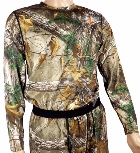 Mens Active Base Layer Top Or Bottom Hunting Real Tree Xtra Camo Long Underwear