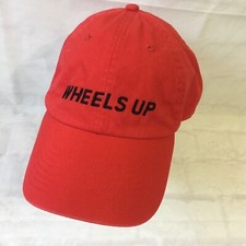 WHEELS UP 8760 Baseball Cap Hat Red Promo Membership Private Charter US FLAG