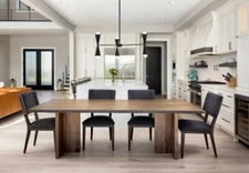 Chandelier 6 Light Black Mid-century Modern Kitchen Island or Dining Room 34"