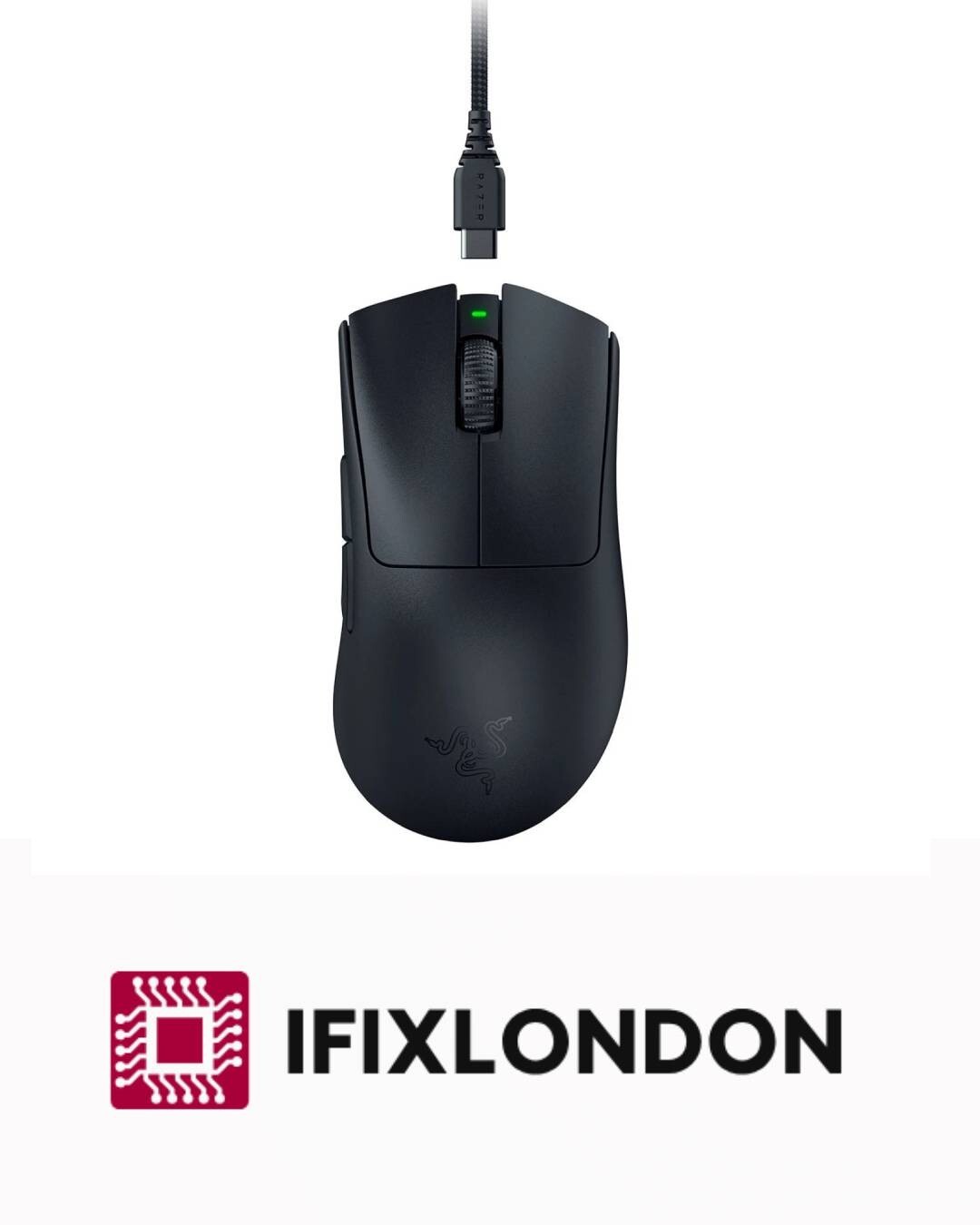 Razer Black Deathadder V3 Pro - Rf Wireless + Usb Type-C Optical Mouse In - 30,000 Dpi - Image 3