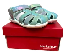 NEW See Kai Run Kids' Paley II Water Friendly Washable Sandals Size 11 EU 28