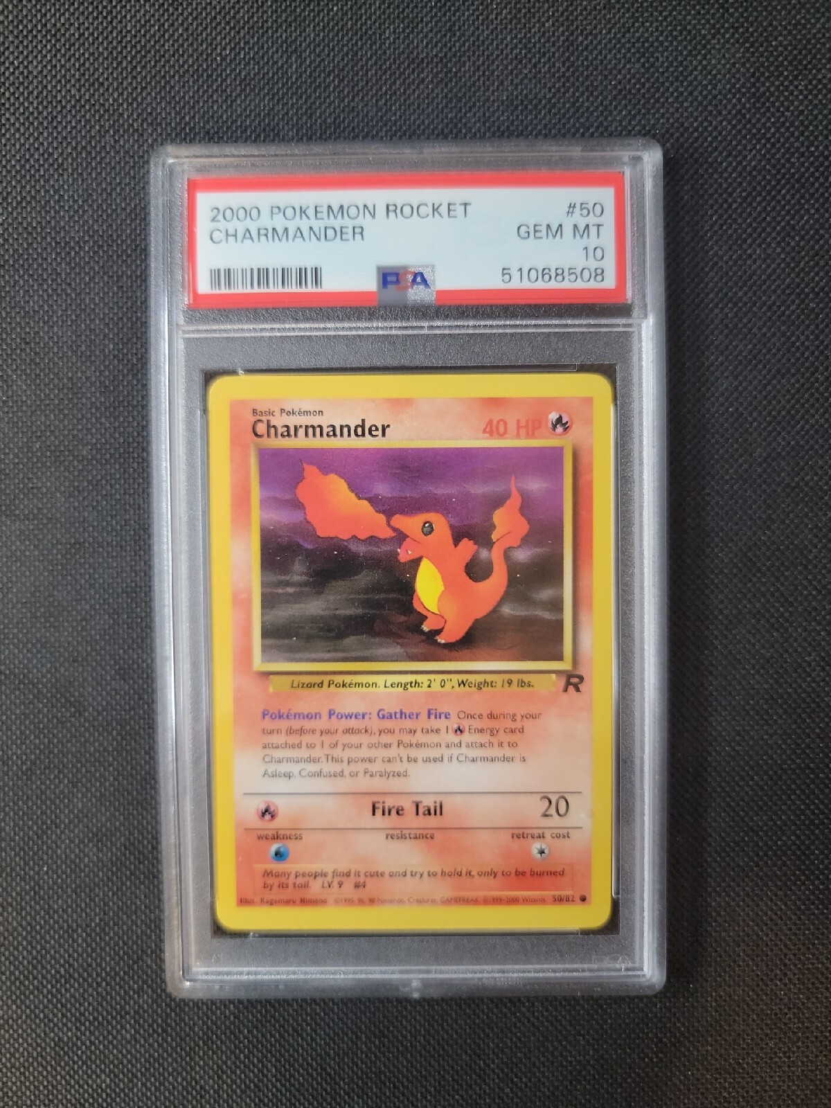 Charmander team rocket 50/82 PSA 10