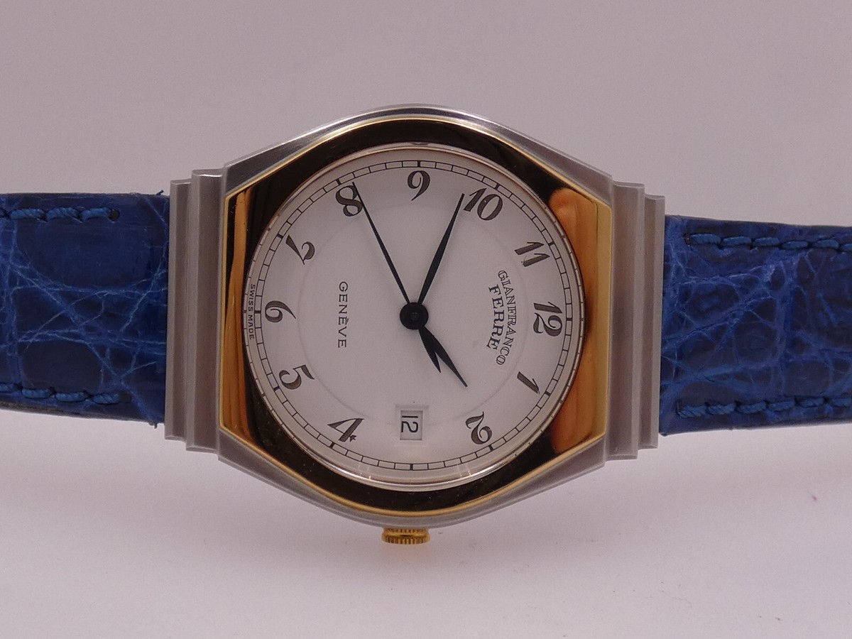 GIANFRANCO FERRE' DUAL TONE STEEL & 18KT G.F. SWISS MADE YEARS
