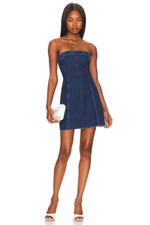 WeWoreWhat Strapless Denim Dress True Blue Mini Revolve XS NWOT $89