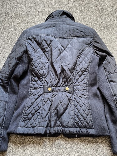 Damenjacke M&S Per Una, Größe 10, dunkelblau, tailliert, gesteppt, durchgehender Reißverschluss (65) - Bild 6 von 7