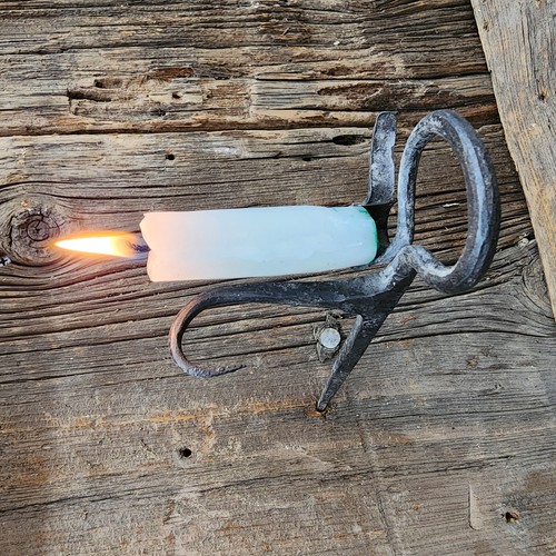 Old Steel Sticking Tommy Coal Miners Candle Holder Mining