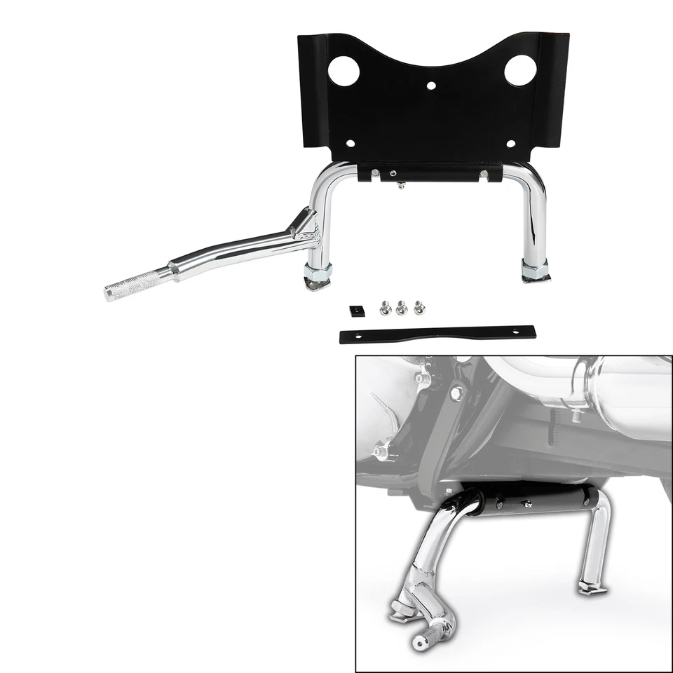 Soporte central ajustable cromado apto para Harley Road Glide Street Glide 2009-2025 Foto 2 de 4