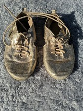 Zara Gold Lace Up Flats Girls Size 9