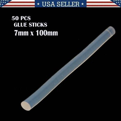 7mm x 100mm Thick Glue Sticks Hot Melt Long Length for Glue Gun Sticks 50 pcs