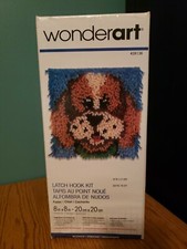 New Factory Sealed Wonderart Latch Hook Kit 8"X 8"- Puppy