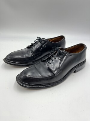 ALLEN EDMONDS Black Leather Seneca Derby Split Toe Men's Dress