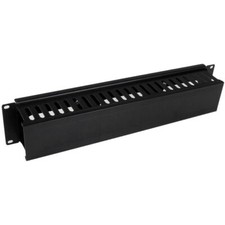 StarTech CMDUCT2U 2U Horizontal Finger Duct Rack Cable Management Panel w Cover