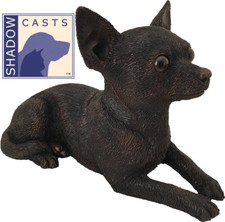 Small/Keepsake 25 Cubic Ins Chihuahua ShadowCasts Bronze Urn for Ashes