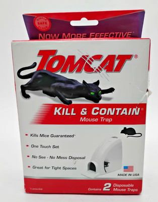 Tomcat Contain Mouse Trap 2 Traps Indoor Mouse Trap