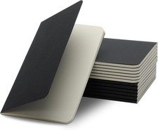 TWONE Pocket Notebook, 12 Pack Thin Cover Small Notebook for A6, Black