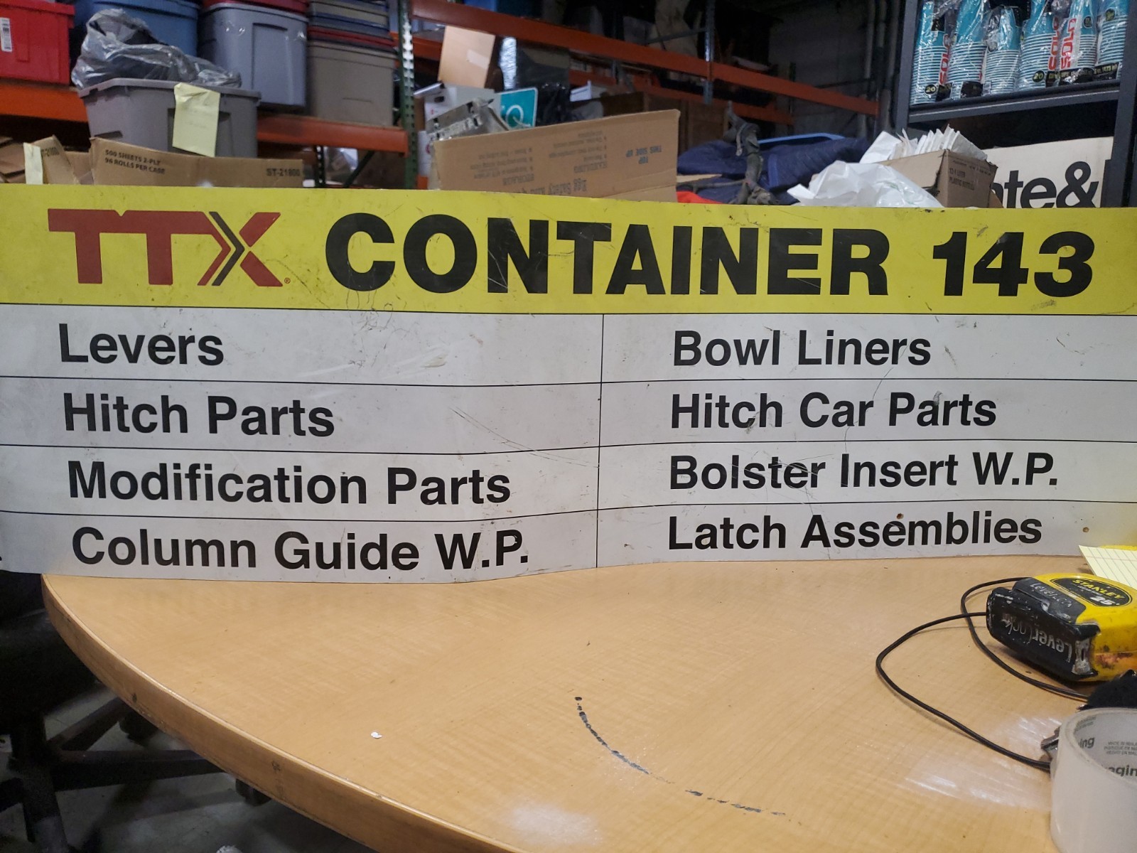 BNSF/TTX CONTAINER 143 Rail Road Sign Modern Sign Parts