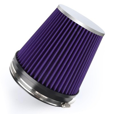 6'' Cold Air Intake Filter Clamp-On High Flow Washable Cone Filter 7'' Tall