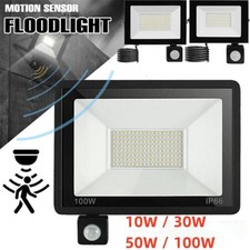 Outdoor Garden Floodlight With Sensor LED PIR Motion Security Lights Waterproof