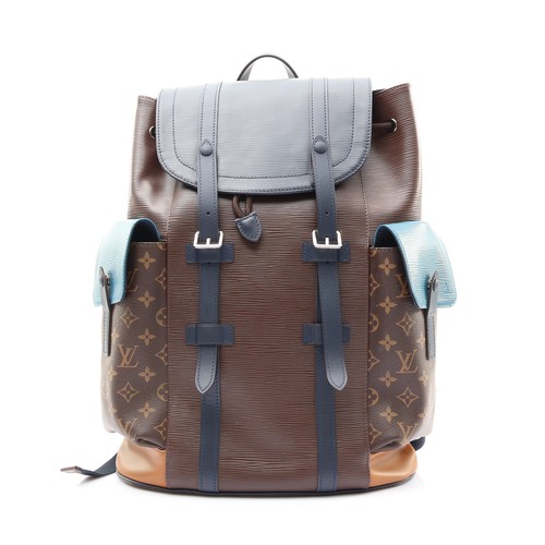 LOUIS VUITTON Christopher PM Backpack Epi Leather Monogram Canvas Brown M51458