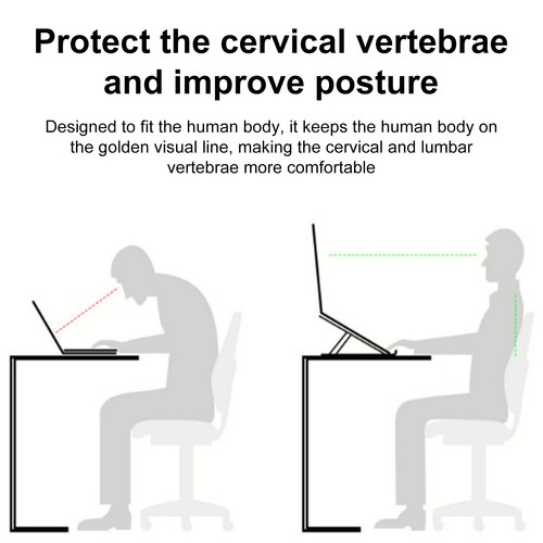 Ergonomic Laptop Stand Riser Portable with Adjustable Height Strong Load-bearing - Afbeelding 3 van 10