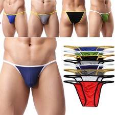 Men Breathable Soft Underpants Panties Bikini Briefs Low Rise Lingerie Underwear