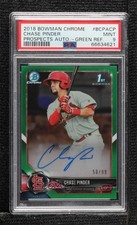 2018 Bowman Chrome Prospect Green Refractor 50/99 Chase Pinder PSA 9 Auto n0c