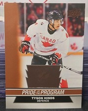 2023 UD Team Canada Tyson Hinds Pride Of The Program 🇨🇦🇨🇦 Rose Gold Variant