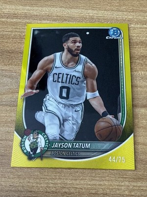 2025-26 Bowman #BCV-56 Jayson Tatum Chrome Yellow Refractors #/75