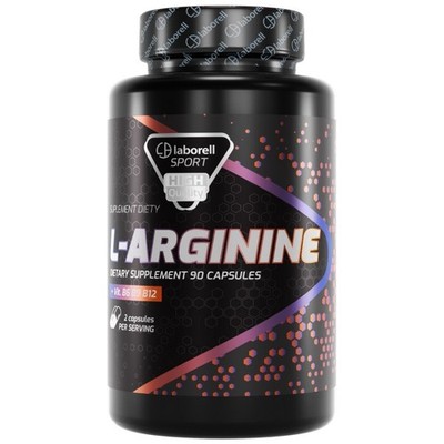Laborell L-Arginin 1200 mg + Vitamine B6, B9, B12, 90 Kapseln