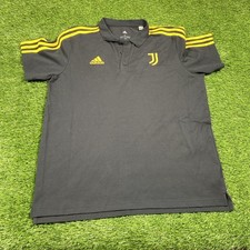 Juventus FC Adidas Polo Shirt Mens Large Black 2023 Soccer Kit