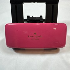 Kate Spade Pink/Orange Eyeglass Hard Clamshell Case Eyes Design Inside