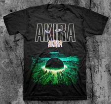 Akira Japanese Anime Explosion Green Neon City Graphic T-Shirt