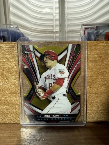 2021 Topps Finest Finest Careers Die-Cut Mike Trout #FCI-4 Gold Refractor 50/50
