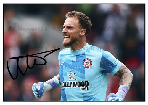 11009. Mark Flekken Signed Pictures (A4 Prints) Leverkusen Brentford Holland etc