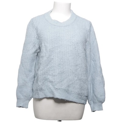 Pieces, Strickpullover, Größe: L, PCFENJA LS O-NECK KNIT BFD KAC BC, Blau #zSv