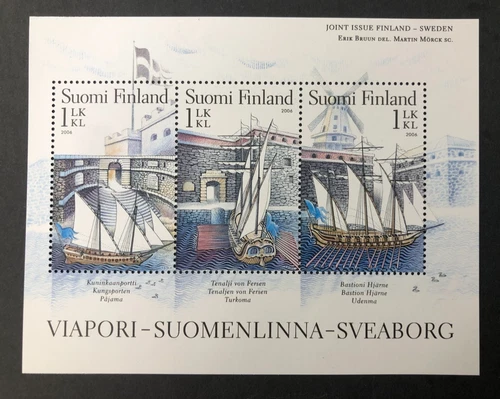 FINLAND 2006 SVEABORG FORTRESS MNH SET OF 3 CAT £12