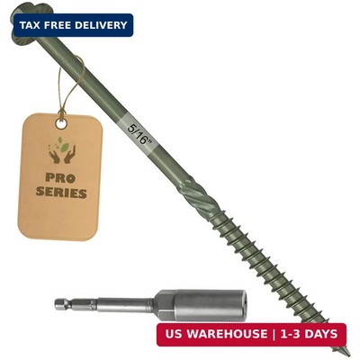 40PCS Timber Screws 5/16 X 12 Inch Heavy-Duty Green Coated, Exterior Lag Structu