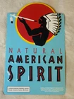VINTAGE Natural American Spirit Tobacco Cigarettes TIN SIGN Embossed BLUE